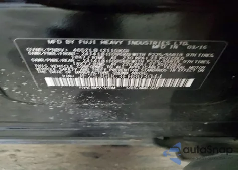 2015 Subaru Forester 2.0Xt Touring from USA, damaged, VIN JF2SJGUC3FH803044
